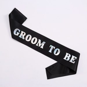 GROOM TO BE Black Sash