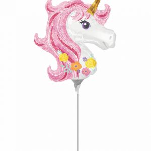 Mini Magical Pink Unicorn Foil Balloon