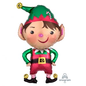 Jolly Christmas Elf Foil Balloon