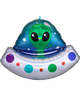 Iridescent Alien Space Ship Foil Balloon