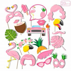Hawaiian Flamingo Party Photobooth Props