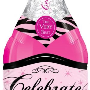 Celebrate Pink Champagne Balloon Bottle Foil