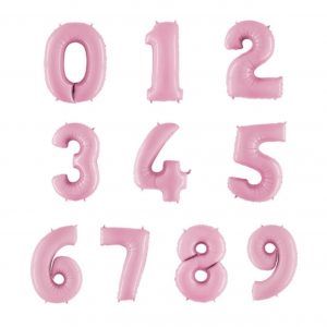 Number foil balloon 40inch (Pink Pastel)
