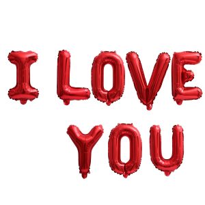 Alphabet foil balloon I LOVE YOU