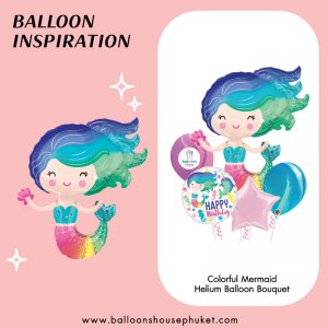 Kids - Colorful Mermaid Happy Birthday Balloons Bouquet