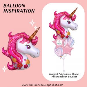 Kids - Magical Pink Unicorn Dream Balloons Bouquet
