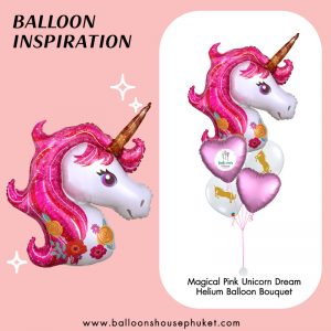 Kids - Magical Pink Unicorn Dream Balloons Bouquet