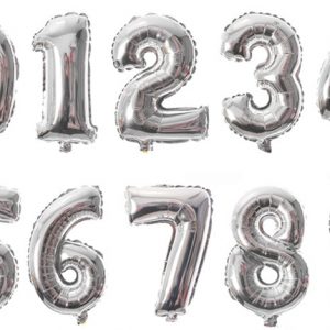 Number foil balloon 40inch (Silver)