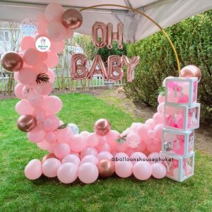 Organic Balloon Decoration – Pink