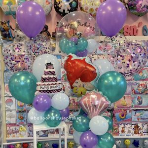 24inch Bubble Balloon & Bouquet Balloon Set