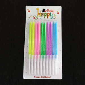 Birthday Cake - Neon Long Candles