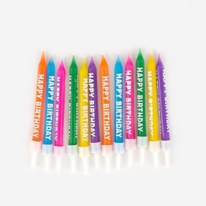 Multi-Colour Birthday Cake Candles