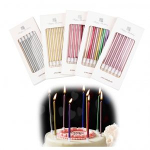 Candle tall stick Metallic