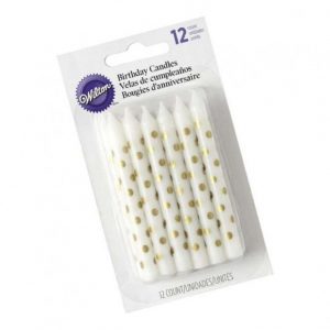 GOLD DOT birthday cake celebration candles