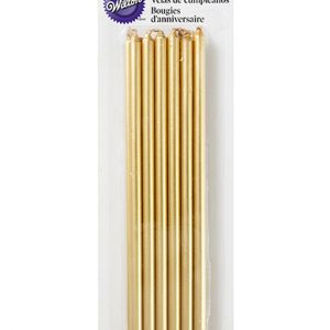Wilton Long Birthday Candles - Gold