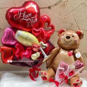 Balloon Hand Bouquet – Red