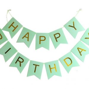 Classic Happy Birthday Bunting - Mint Green