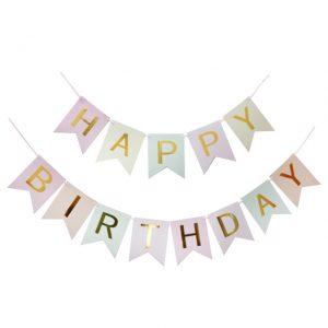 Classic Happy Birthday Bunting - Pastel Rainbow