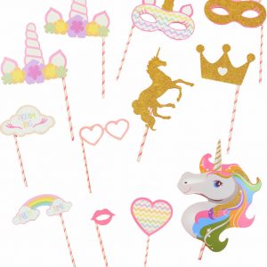 Unicorn Photobooth Props (12-Designs, Ready Made)