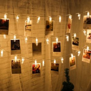 LED Photo Clips String Lights (3meter) - Warm Light