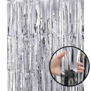 Silver Shiny Backdrop Tassel