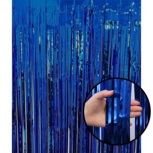 Blue Shiny Backdrop Tassel