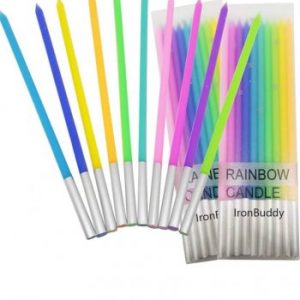 Wanna Party Twisty Metallic Silver Spiral Candles