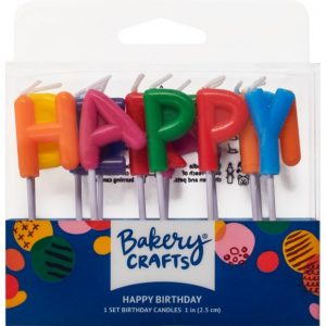 Happy Birthday Candles Cake Topper - Rainbow