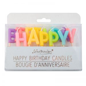 Happy Birthday Candles Cake Topper - Pastel
