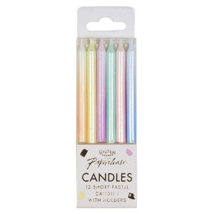 Pastel birthday candles