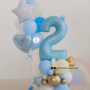 40inch Foil Number & Bouquet Balloon Set