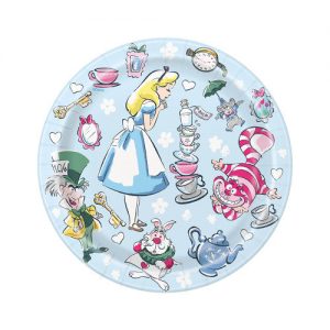 ALICE IN WONDERLAND ROUND DESSERT PLATES