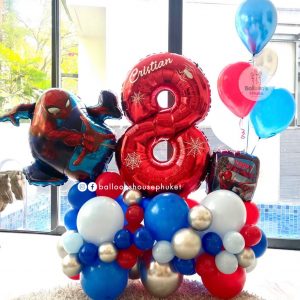 Number Balloon Centrepiece – Spiderman