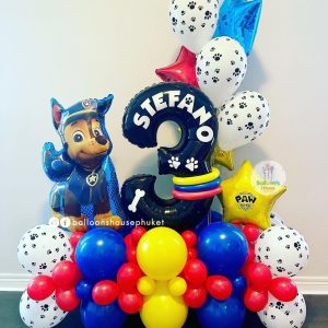 Number Balloon Centrepiece – Paw Patrol