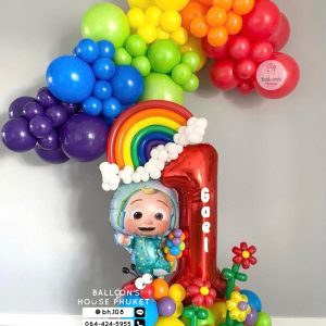 Number Balloon Centrepiece – Cocomelon