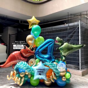 Number Balloon Centrepiece – Colorful