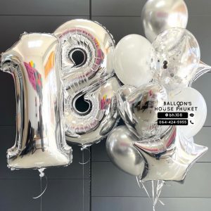 40inch Foil Number & Bouquet Balloon Set