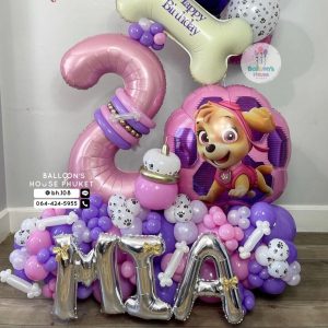 Number Balloon Centrepiece – Paw Patrol