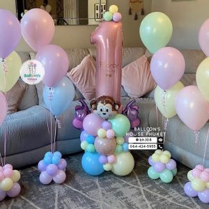 40inch Foil Number & Bouquet Balloon Set