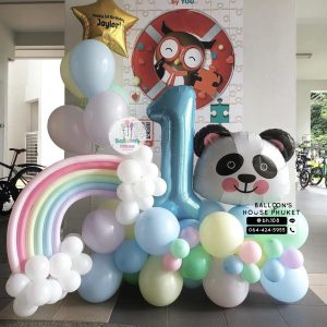 Number Balloon Centrepiece – Pastel