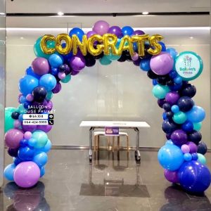 Balloon Arch – Purple & Blue