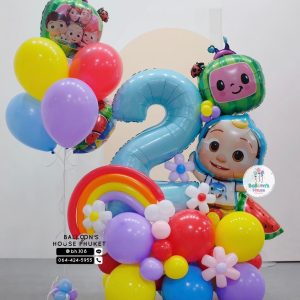 Number Balloon Centrepiece – Cocomelon