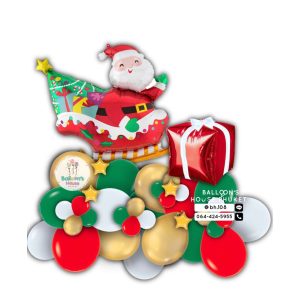 Christmas Balloons Centerpiece - Santa Claus is Coming to Town