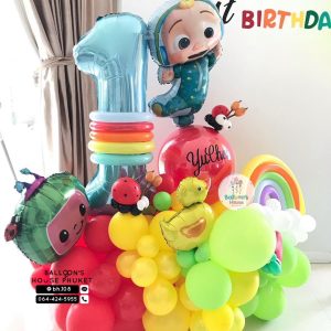 Number Balloon Centrepiece – Cocomelon