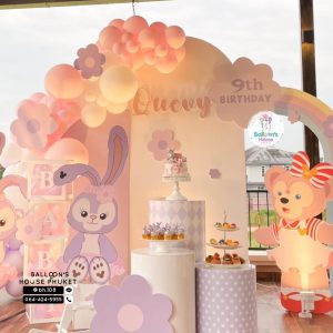 Organic Balloon Decoration – Pink & White