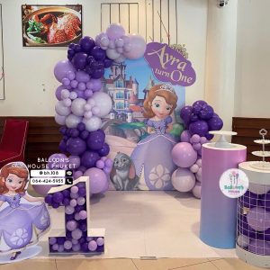 Organic Balloon Decoration – Purple