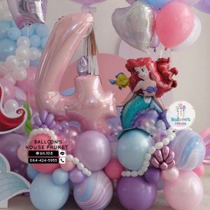 Number Balloon Centrepiece – Mermaid