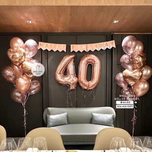 40inch Foil Number & Bouquet Balloon Set