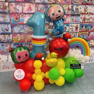 Number Balloon Centrepiece – Cocomelon