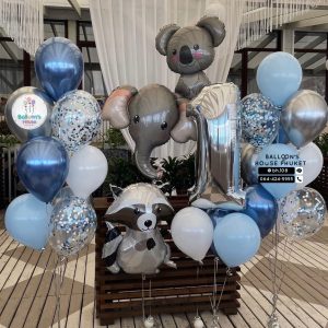 40inch Foil Number & Bouquet Balloon Set